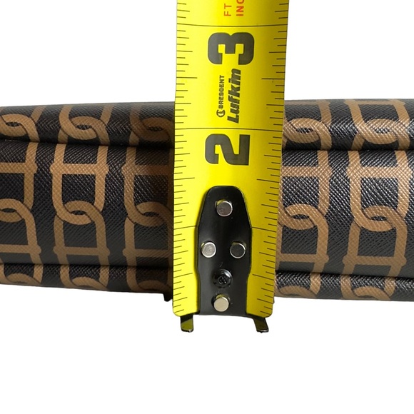 Fossil Crossbody Bag Cecilia Small Top Zip Brown and Gold Chain Design Purse - Picture 13 of 13